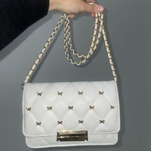 Aldo butterfly purse white